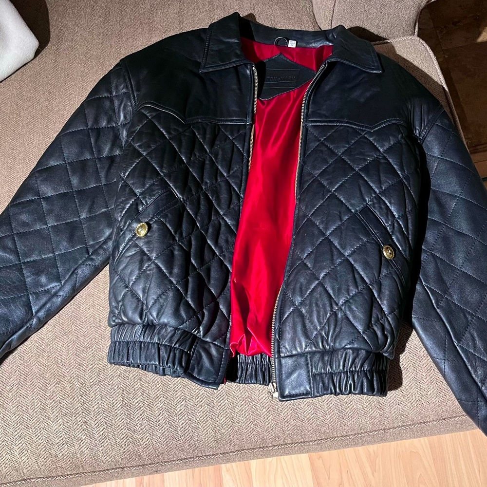 Preston & York Classic Women’s Real Leather Jacket, Size Small